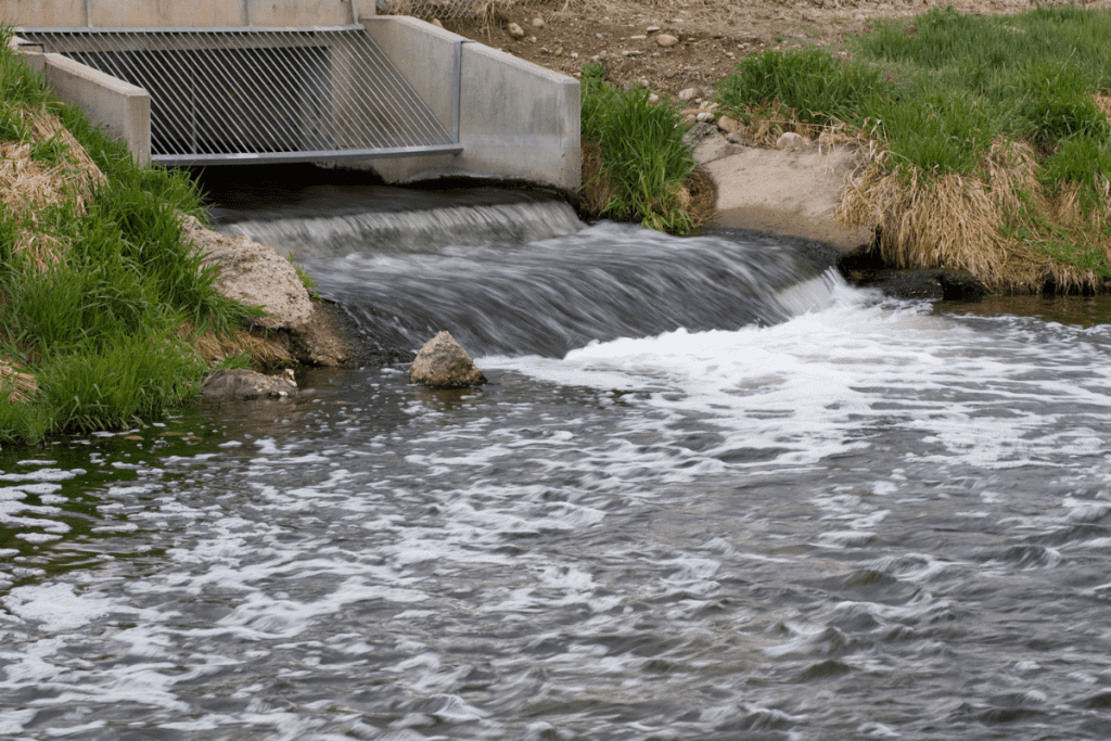 In an earlier project stormwater was collected from an urban environment, treated through electrolysis, injected into and retrieved from an acquifer, and reused for greywater irrigation...